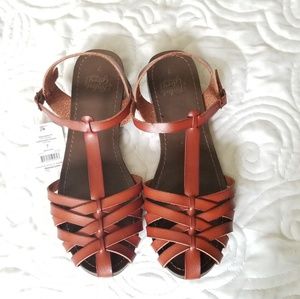 NWT Braided Brown Sandals